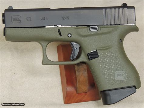 Glock Model G43 9mm Caliber Od Green Pistol Nib Sn Adzv125xx