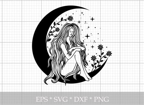 Heavenly Witch Svg Moon Phases Svg Moon Svg Svg Witch Etsy