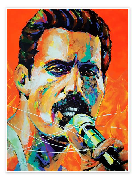 Freddie Mercury Print By Marie Armelle Borel Posterlounge