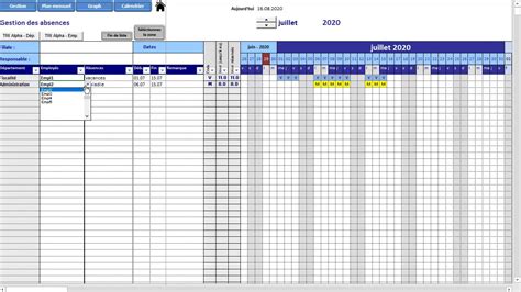 Planning Vacances Sur Excel V2020 Infogestion Les Spécialistes Excel