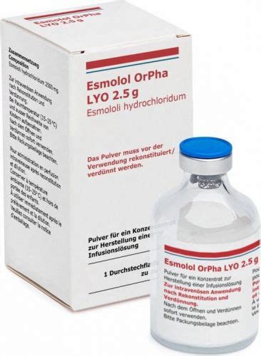 Esmolol Orpha Lyo Infusionskonzentrat 2500mg50ml Durchstechflasche In