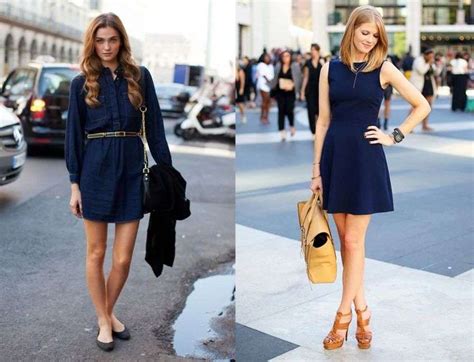 Cómo Combinar Un Vestido Azul Marino 10 Outfits Increibles