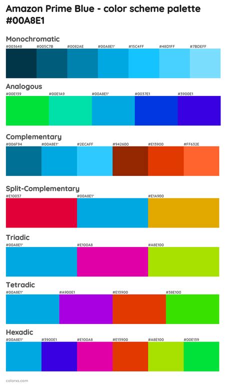 Amazon Prime Blue Color Palettes And Color Scheme Combinations