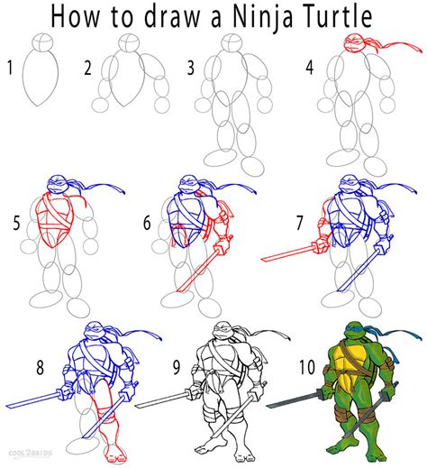 If you're trying to improve your overall drawing skills, avoid these step by step tutorials. How to Draw a Ninja Turtle (Step by Step Pictures)