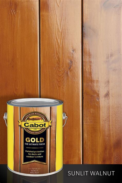 One Of Four Wood Stain Colors Cabot Gold Sunlit Walnut Brings The Look