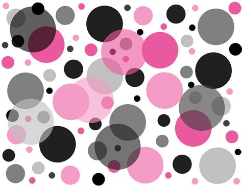 Pink Black And White Polka Dot Background Clip Art Library