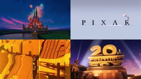 Disney Pixar Warner Bros Th Century Fox Logos Youtube