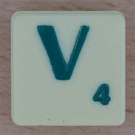Pin By Andrea Chapman On Original Scrabble Tiles Letter V Lettering