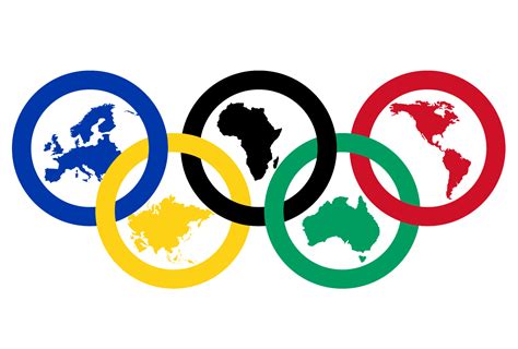 2021 Olympic Rings With Continents Meaning Illustration Png