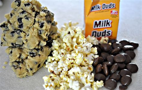 The Perect Movie Night Chocolate Chip Cookiewith Popcorn And Milk Duds