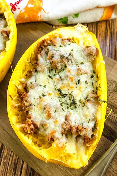 Easy Baked Spaghetti Squash With Meat Sauce Recipe Home Cooking Memories