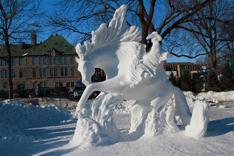 Panoramio Photo Of The Snow Sculpture In 2013 Quebecs