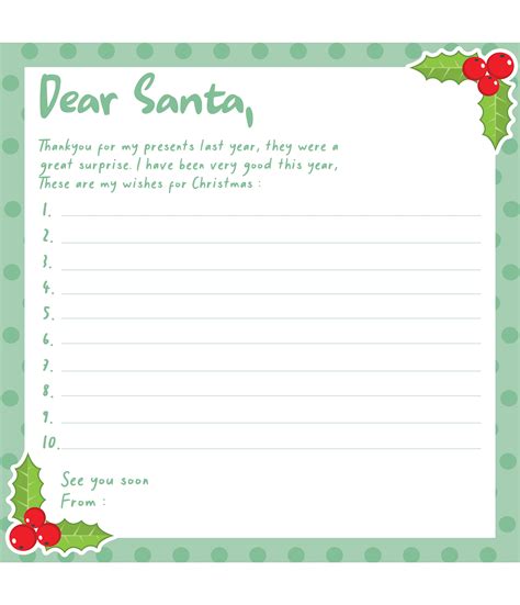 8 Best Printable Christmas List For Santa Pdf For Free At Printablee