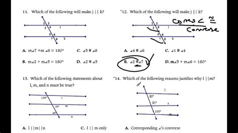 Geometry Proving Lines Parallel Worksheet Answers
