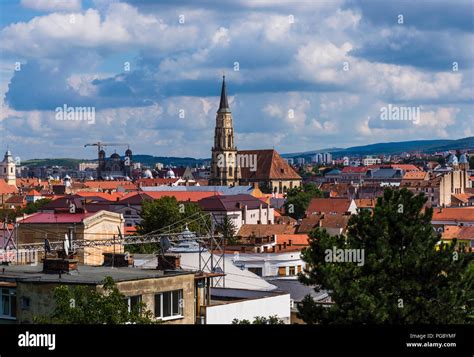 Cityscape Of Cluj Napoca Transylvania Romania Stock Photo Alamy