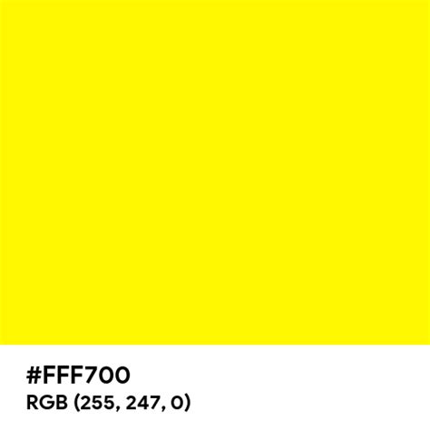 Lemon Color Hex Code Is Fff700