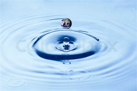 The Planet Earth As A Water Droplet Stock Image Colourbox