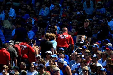 Fan Struck By Foul Ball Taken Off On Stretcher At Wrigley Chicago