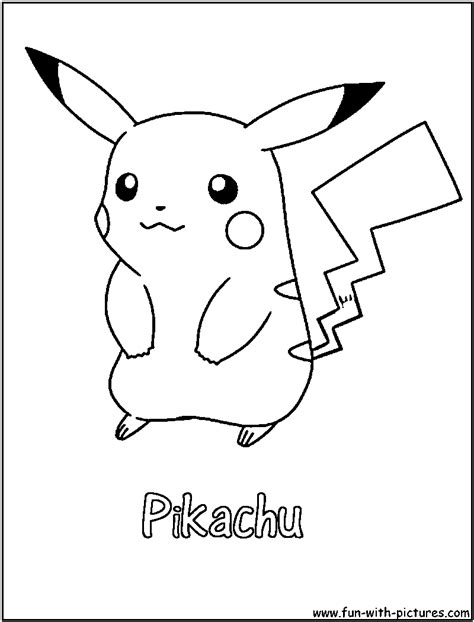 Kleurplaat Pikachu