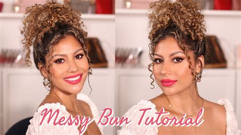 Messy Bun Tutorial For Curly Hair Youtube