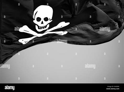 Waving Pirate Flag Stock Photo Alamy