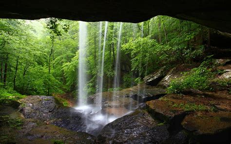 Cave Waterfall Rocks Nature Waterfalls Caves Hd Wallpaper Peakpx