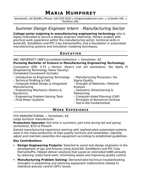 47 Manufacturing Resume Summary Examples For Your School Lesson