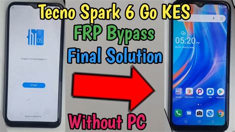 Tecno Spark Go KES Frp Bypass Remove Google Account Lock NO PC NO TOOL YouTube