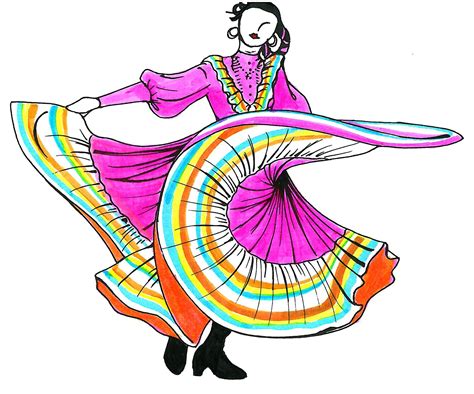 Folklorico Dancer Drawing At Explore Collection Of