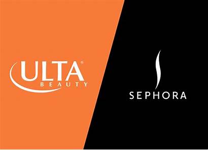 Ulta Sephora Beauty Logos Retail Surpass Grow