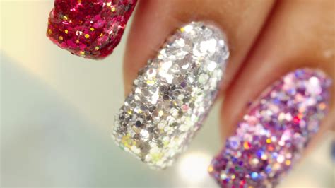 Full Nail Glitter Nail Art Youtube