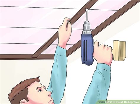 How to install a faux tin ceiling in 7 easy steps: 3 Ways to Install Ceiling Tiles - wikiHow