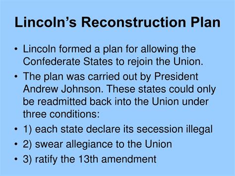 Ppt President Andrew Johnsons Reconstruction Plan Powerpoint
