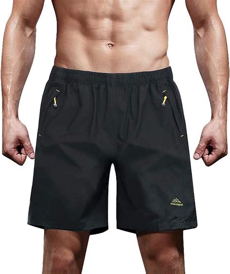 magcomsen men s shorts quick dry athletic running shorts with zipper pockets for gym