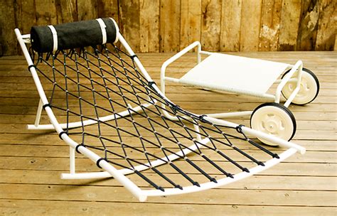multi functional outdoor lounger converts to hammock chaise rocker and side table urban gardens