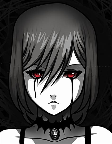 How To Draw A Sad Goth Girl Teenager Posts Pinterest Sad Anime