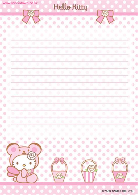 Hello Kitty Printable Letter Stationary Hello Kitty Forever