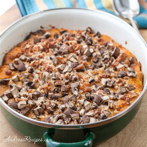 Butternut Squash Au Gratin Recipe With Mushrooms And Bacon