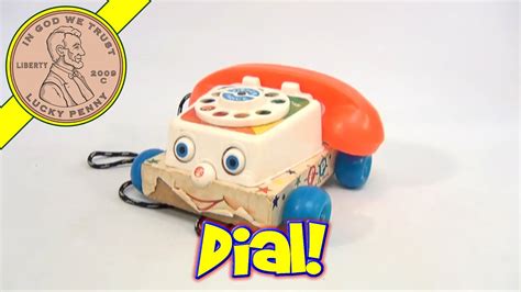 Vintage 1960s Fisher Price Rolling Chatter Telephone Toy 747 Youtube