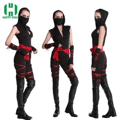 Halloween Sexy Ladies Female Ninja Costume Cosplay Fancy Dress For Carnival Toppantsbelt