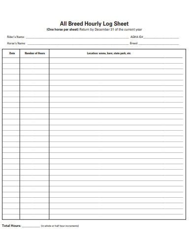 11 Hourly Sheet Templates In Pdf