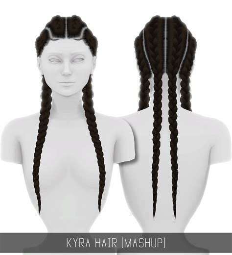 Kyra Hair Mashup Sims Hair Sims 4 Black Hair Sims 4