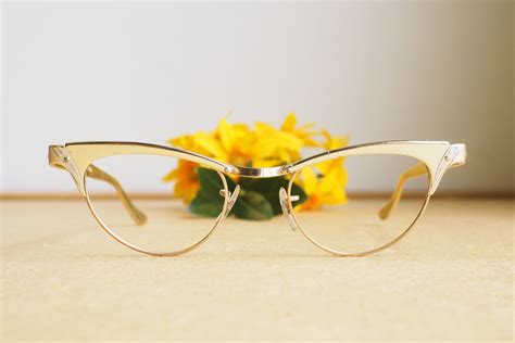 Eyeglass Vintage 1960s Cateye Glassesnew Old Stockframes Etsy