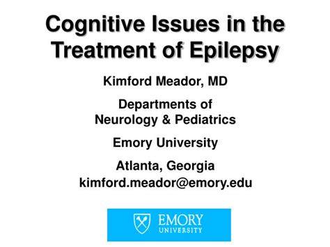 Ppt Cognitive Issues In The Treatment Of Epilepsy Powerpoint