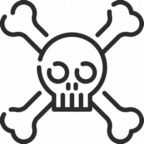 Bones, dangerous, halloween, horror, pirate, skull, skull and bones icon