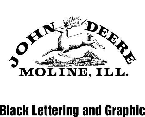 John Deere Vintage 1876 Window Emblem Sticker Decal Black Etsy
