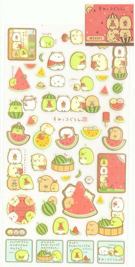 Kawaii Japan Sticker Sheet Assort Sumikko Gurashi Character Etsy