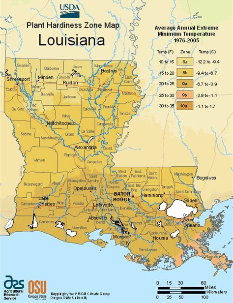 Map Of Planting Zone For Louisiana