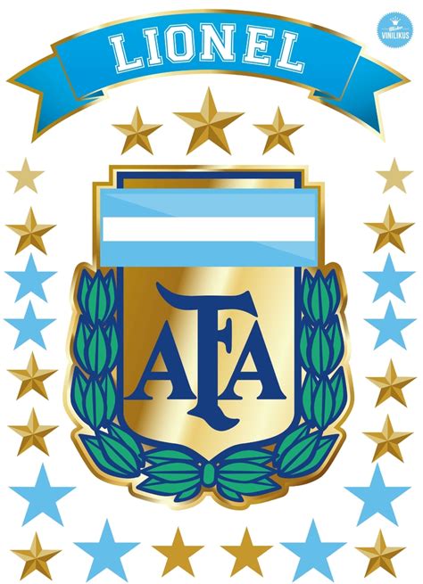 Vinilo Escudo Argentina Campeon Mundial Afa