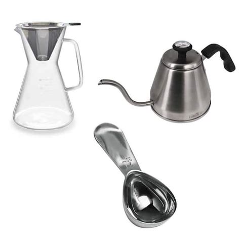 The London Sip London Sip 5 Cup Stainless Steel Pour Over Set Lsk002 S